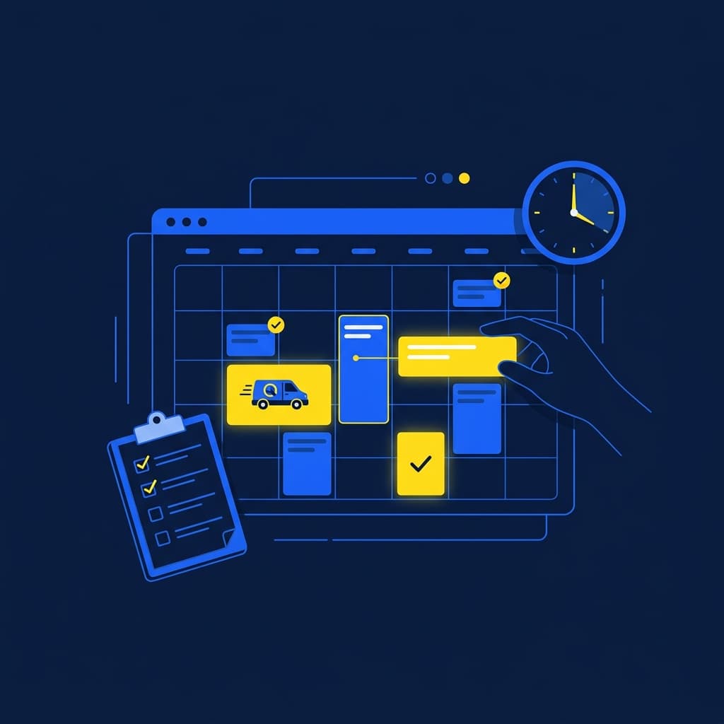 Appointment Scheduling Line illustration